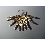 A full set of pocket watch keys