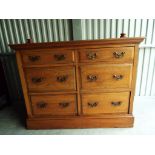 A six drawer chest with registration number 394641 (lacking mirror),