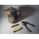 A good mixed lot to include a Metropolitan Police whistle inscribed The Metropolitan J.