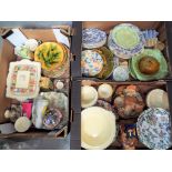 Three boxes of various ceramics to include Royal Winton, Tunstall, Crown Ducal, Barker Bros.