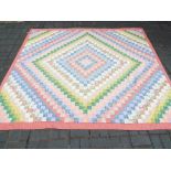 A vintage patchwork quilt,