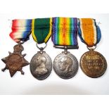 A WWI (World War I) medal group comprising Victory Medal, 1914 - 1915 Star,