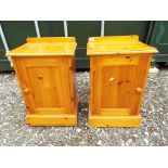 Two pine bedside tables (matching lots 158 & 160)