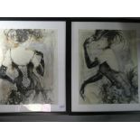 Two good quality framed prints, approximate image size 50 cm x 39.5 cm [2].