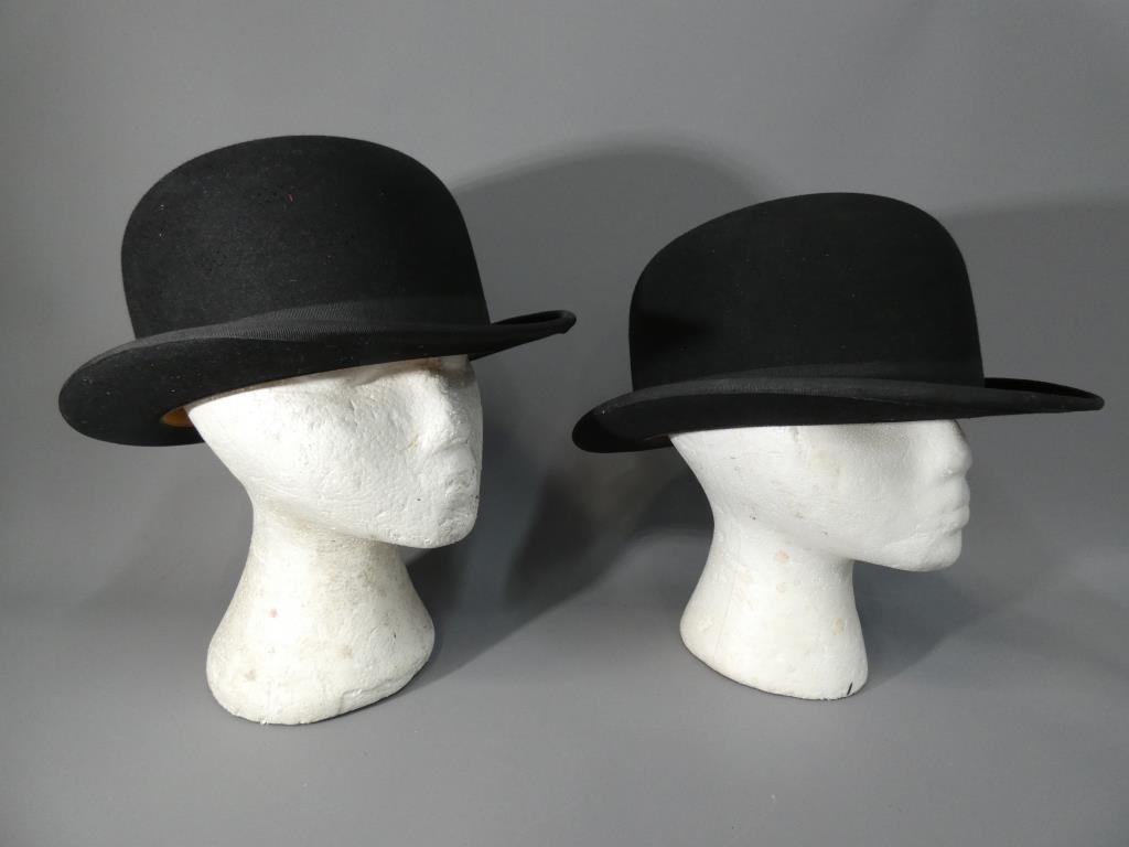 A size 7 bowler hat, comprising Dunn&Co Perfectus and one Battersby of London [2].