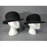 A size 7 bowler hat, comprising Dunn&Co Perfectus and one Battersby of London [2].