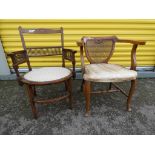Two upholstered chairs,