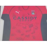 A framed Coventry City away shirt circa 2006 bearing signatures,