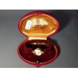 Tudor - an Art Deco styled, 9-carat rolled-gold case, lady's cocktail wristwatch,