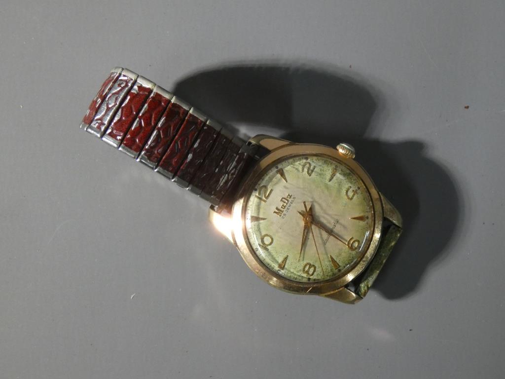 A MuDu 25 jewel Doublematic wrist watch and a Trafalgar digital quartz wrist watch. - Image 2 of 3