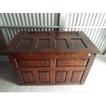A large oak chest,