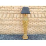 Good quality wicker standard lamp approximately 156 cm [h], including shade.