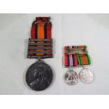 Queen's South Africa medal (type 3) with clasps for Diamond Hill, Johannesburg,