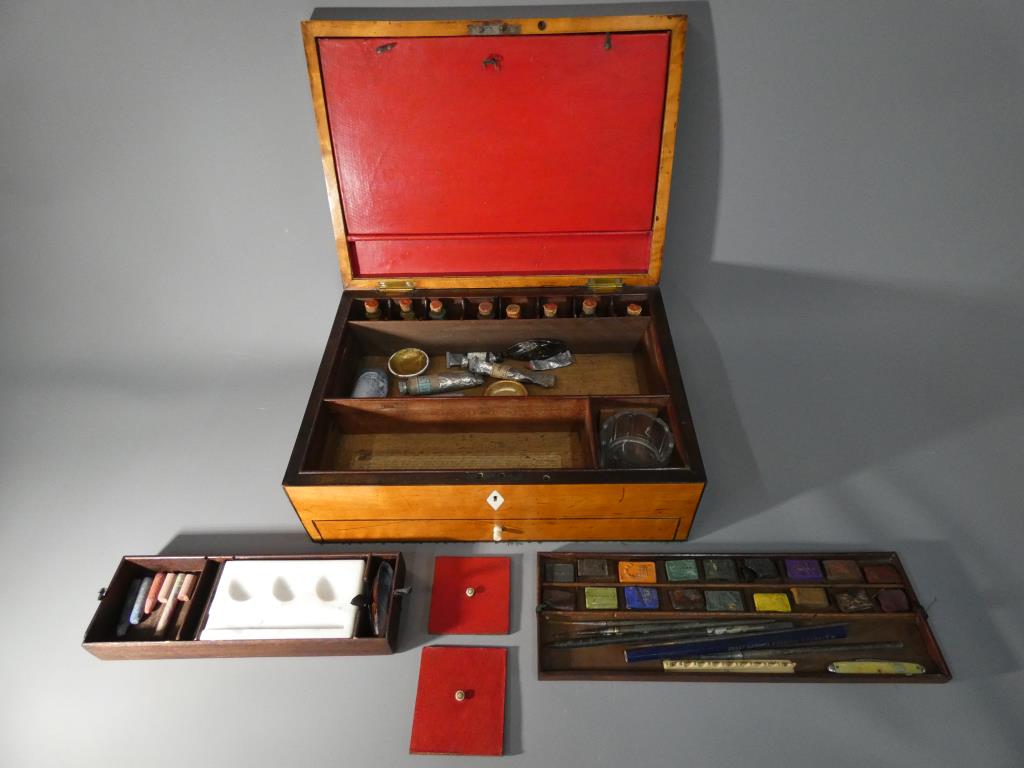 A 19th Century Reeves & Inwood artist's box with fitted interior,