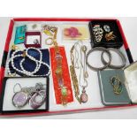 Costume Jewellery - a good mixed lot of costume jewellery to include a small quantity of silver,