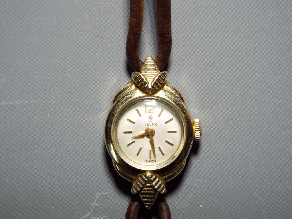 Tudor - an Art Deco styled, 9-carat rolled-gold case, lady's cocktail wristwatch, - Image 3 of 3