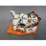 Lorna Bailey - A Lorna Bailey figurine Naptime The Cat limited edition 15 out of 75 with the