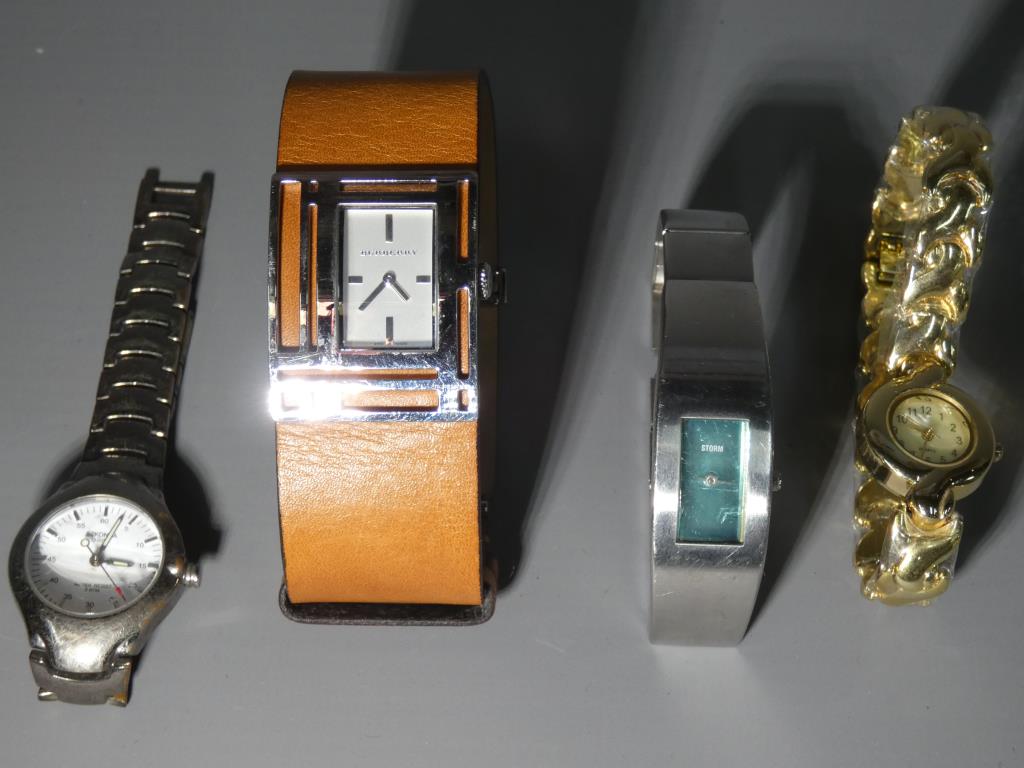 Lady's purse, containing four wrist watches to include Sekonda, Storm, Beverly and similar. - Image 2 of 2