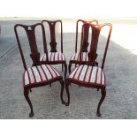 Bergere furniture - a set of four Bergere dining chairs with upholstered seats (please note these