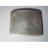 A George V silver hallmarked cigarette case with engine turned decoration, Birmingham assay 1933,