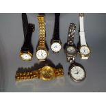 A good mixed lot of wristwatches to include Faith, Worth of Paris, Philip Mercer, Loris,