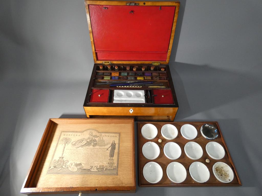 A 19th Century Reeves & Inwood artist's box with fitted interior, - Image 3 of 15