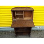 A drop leaf bookcase / bureau, approx 10