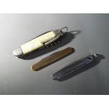 Three pocket knives