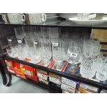 A quantity of glassware to include Stewart crystal and similar.