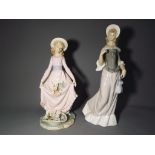 Two Lladro figurines largest approx 28cm (h)