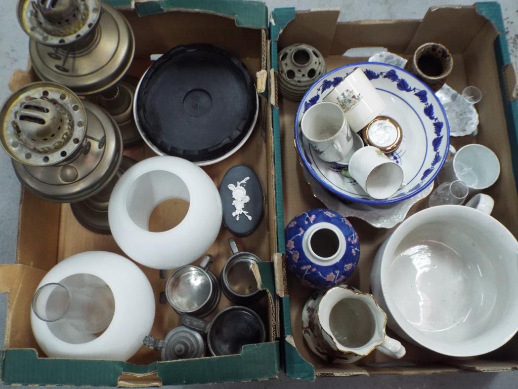 A quantity of ceramic vases, cups and similar,