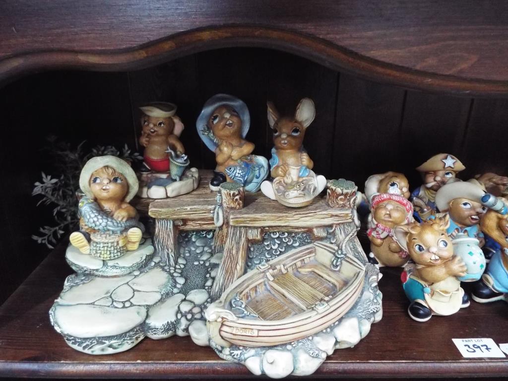 A quantity of Pendelfin figurines and display stands, largest approximately 21 cm [H], - Image 2 of 4