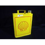 An advertising can, displaying Shell fuel, approximate height 34 cm [VCSSQ].