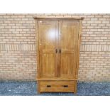 A good quality double wardrobe, measuring approximately 193 cm x 109 cm x 58 cm.