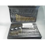 Tools - an unused 204 piece combination drill set with heavy duty plastic moulded carry case