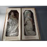 Royal Doulton - two Royal Doulton House of Louis Nichol dolls, hand painted bone china,