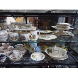 A quantity of tea ware in the Crinoline Lady pattern Please note - this lot cannot be packed but we
