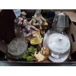 A good mixed lot to include Capodimonte figurine, Bossons wall plaque,
