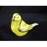 Royal Crown Derby - a Royal Crown Derby figurine depicting a canary, signed in gold pen to the base,