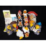 Wombles - a collection of six hard plastic Womble characters by Combex,