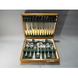 A six setting canteen of cutlery by Atkin Brothers Shefield.