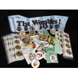 Wombles - a large collection of Wombles pin badges and stickers,