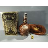 Chivas Royal Salute 21 year old blended whisky in brown Spode flagon in carton with velvet bag, 26.