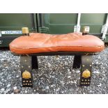 An Egyptian style camel stool This lot must be paid for and collected (or despatched) no later than