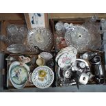 Four mixed boxes to include glassware, ceramics,