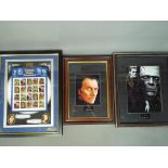 Three limited edition prints comprising No. 7 of 25 Peter Cushing, No. 1 of 100 Frankenstein and No.