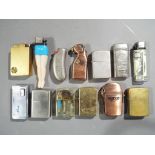 A collection of thirteen cigarette lighters to include Zippo, Ronson, Sony-Lite, Hadson and similar.