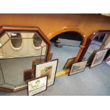 A quantity of wall mirrors, prints and various pictures [qty].