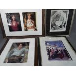 Three signed colour photographs to include Linda Blair,