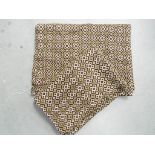 Two Welsh blankets with geometric pattern,